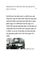 Hiệp định Pari về chấm dứt chiến tranh lập lại hoà bình ở Việt Nam potx