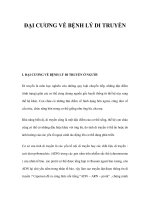 ĐẠI CƯƠNG VỀ BỆNH LÝ DI TRUYỀN doc