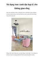 Sử dụng tone xanh dịu hợp lý cho không gian sống pps