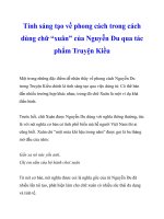 Tính sáng tạo về phong cách trong cách dùng chữ xuân trong truyện kiều pptx