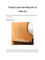 Trang trí góc bàn bằng nến và cành cây potx