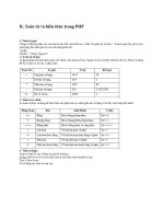 Lập trình PHP - Toán tử và biểu thức trong PHP potx