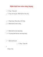 Định luật bảo toàn năng lượng ppt