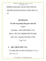 Giáo án mầm non chương trình đổi mới: HẾ GIỚI ĐỘNG VẬT - Đề tài : ÔN CÁC NHÓM CHỮ ĐÃ HỌC ppt