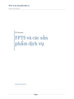 giới thiệu và phân tích các sản phẩm dịch vụ của công ty cổ phần chứng khoán fpt ( fpts )