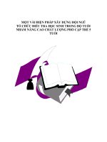 MỘT VÀI BIỆN PHÁP XÂY DỰNG ĐỘI NGŨ TỔ CHỨC ĐIỀU TRA HỌC SINH TRONG ĐỘ 5 TUỔI docx