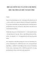 HIỆU QUẢ BƯỚC ĐẦU CỦA ENTECAVIR TRONG ĐIỀU TRỊ VIÊM GAN SIÊU VI B MÃN TÍNH doc