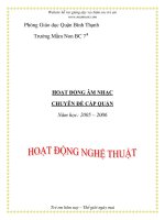 Giáo án mầm non chương trình đổi mới: HOẠT ĐỘNG NGHỆ THUẬT GIÁO DỤC ÂM NHẠC Chủ điểm: XUÂN Chủ đề: CHÀO ĐÓN NĂM MỚI. doc