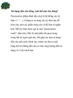 Sử dụng dấu câu tiếng Anh thế nào cho đúng? docx