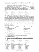 ĐỀ KIỂM TRA HỌC KỲ II Đề 004 - TRƯỜNG THPT BC CHU VĂN AN pptx