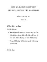 Giáo án mầm non chương trình đổi mới: Đề tài : chữ b, p, ph. Lớp : lá ppt