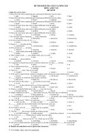 ĐỀ THI KIỂM TRA CHẤT LƯỢNG 2011 MÔN: ANH VĂN - ĐỀ SỐ 55 docx