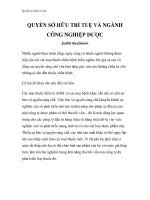 Quyền sở hữu trí tuệ - QUYỀN SỞ HỮU TRÍ TUỆ VÀ NGÀNH CÔNG NGHIỆP DƯỢC pot