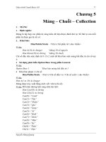 GIÁO TRÌNH MICOSOFT VISUAL BASIC - Chương 5 Mảng – Chuỗi – Collection ppsx
