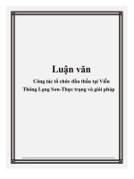 Công tác tổ chức đấu thầu tại viễn thông lạng sơn thực trạng và giải pháp