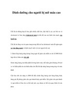 Dinh dưỡng cho người bị mỡ máu cao doc