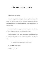 CÁC RỐI LOẠN TƯ DUYI. KHÁI NIỆM TÂM LÝ HỌC ppt