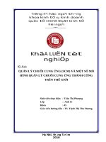 quản lý chuỗi cung ứng (scm) và một số mô hình quản lý chuỗi cung ứng thành công trên thế giới