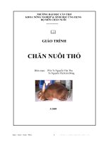 GIÁO TRÌNH CHĂN NUÔI THỎ - CHƯƠNG 1 pdf