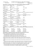 ĐỀ KIỂM TRA MỘT TIẾT LẦN 3; MÔN ANH VĂN KHỐI 12 - Mã đề: 132 doc