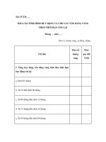 MẪU BÁO CÁO TÌNH HÌNH HUY ĐỘNG VÀ CHO VAY VỐN BẰNG VÀNG THEO THỜI HẠN CÒN LẠI ppt