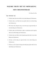 NGỘ ĐỘC THUỐC TRỪ SÂU NHÓM KHÁNG MEN CHOLINESTERASE pptx