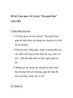 Giáo án mầm non chương trình đổi mới: Đề tài: Làm quen với truyện “ Ba người bạn” Lớp Chồi. pps