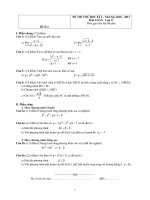 Đề kiểm tra học kỳ 2 môn toán lớp 11 - Đề số 2 ppsx
