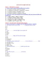 ĐỀ THI TỐT NGHIỆP THPT 2011 docx