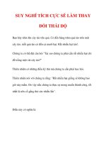 SUY NGHĨ TÍCH CỰC SẼ LÀM THAY ĐỔI THÁI ĐỘ pot