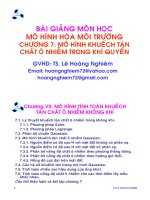 Mô hình hóa môi trường - Chương 6 pot