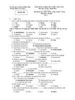 ĐỀ KIỂM TRA MÔN TIẾNG ANH 12 (HỆ 7 NĂM) - Lần 5 ppsx