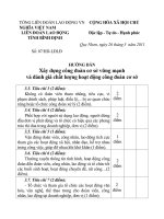 Hướng dẫn Xây dựng công đoàn cơ sở vững mạnh và đánh giá chất lượng hoạt động công đoàn cơ sở_5 ppsx