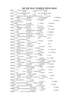 ĐỀ THI TRẮC NGHIỆM TIẾNG PHÁP potx