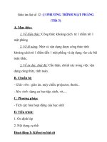 Giáo án đại số 12: PHƯƠNG TRÌNH MẶT PHẲNG pdf
