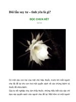 Đôi lần suy tư – tình yêu là gì? ĐỌC CHƯA HẾT docx