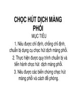 Giáo án khoa điều dưỡng - CHỌC HÚT DỊCH MÀNG PHỔI pptx