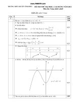 ĐÁP ÁN ĐỀ THI THỬ ĐH 2011 MÔN TOÁN CHUYÊN VĨNH PHÚC pptx