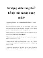 Sử dụng kính trong thiết kế nội thất và xây dựng nhà ở pdf