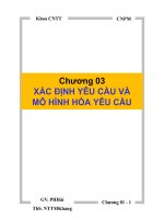 Chương 03 : XÁC ĐỊNH YÊU CẦU VÀ MÔ HÌNH HÓA YÊU CẦU pot