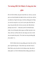 Tư tưởng Hồ Chí Minh về công tác tôn giáo pptx