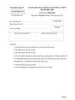 KÌ THI CHỌN GIÁO VIÊN DẠY GIỎI TỈNH CẤP THPT CHU KÌ 2010 – 2011 ( ĐỀ A) ppsx