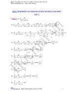 TÍCH PHÂN CÁC HÁM SỐ CÓ MẪU CHƯA TAM THỨC BẬC 2 pdf