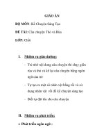 Giáo án mầm non chương trình đổi mới: ĐỀ TÀI: Câu chuyện Thỏ và Rùa LỚP: Chồi ppsx