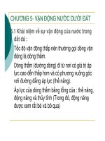 ĐỊA CHẤT CÔNG TRÌNH - CHƯƠNG 5- VẬN ĐỘNG NƯỚC DƯỚI ĐẤT docx
