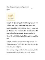 Hoạt động cách mạng của Nguyễn Ái Quốc docx