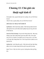 Khái quát về nền kinh tế Mỹ - Chương 12: Chú giải các thuật ngữ kinh tế docx