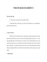 THĂM KHÁM KHỐI U ppsx