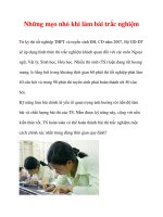 Những mẹo nhỏ khi làm bài trắc nghiệm docx