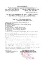 công bố thông tin trên cổng thông tin điện tử của ủy ban chứng khoán nhà nước và sgdck tphcm báo cáo tài chính năm 2013 công ty cổ phần xi măng vicem hải vân